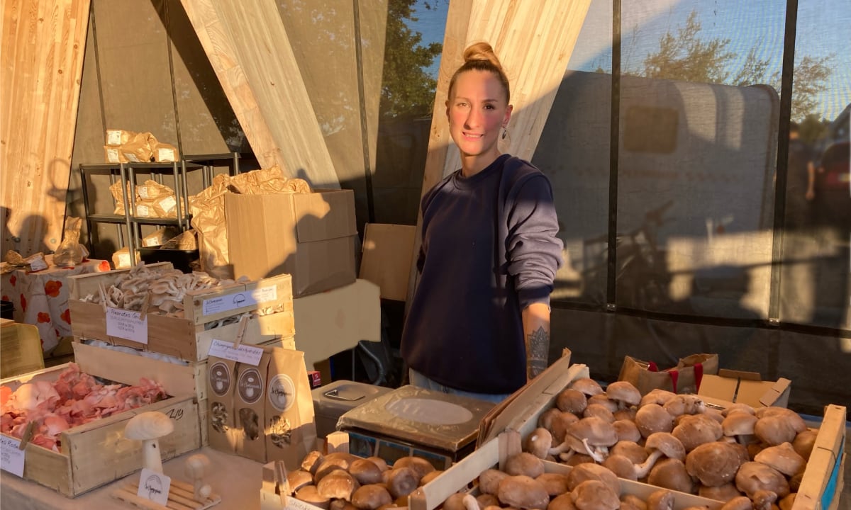 photo de l'étal de Julie - La Champignonne au P'tit Mercat du Teich
